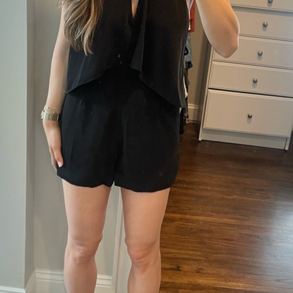 Mustard Seed Black Halter Neck Romper NWT!
